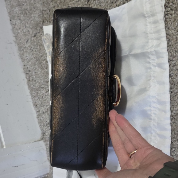 Coach Tabby Shoulder Bag 20 w/ Quilting Chain, Leather Straps Loved Leather - Picture 6 of 16